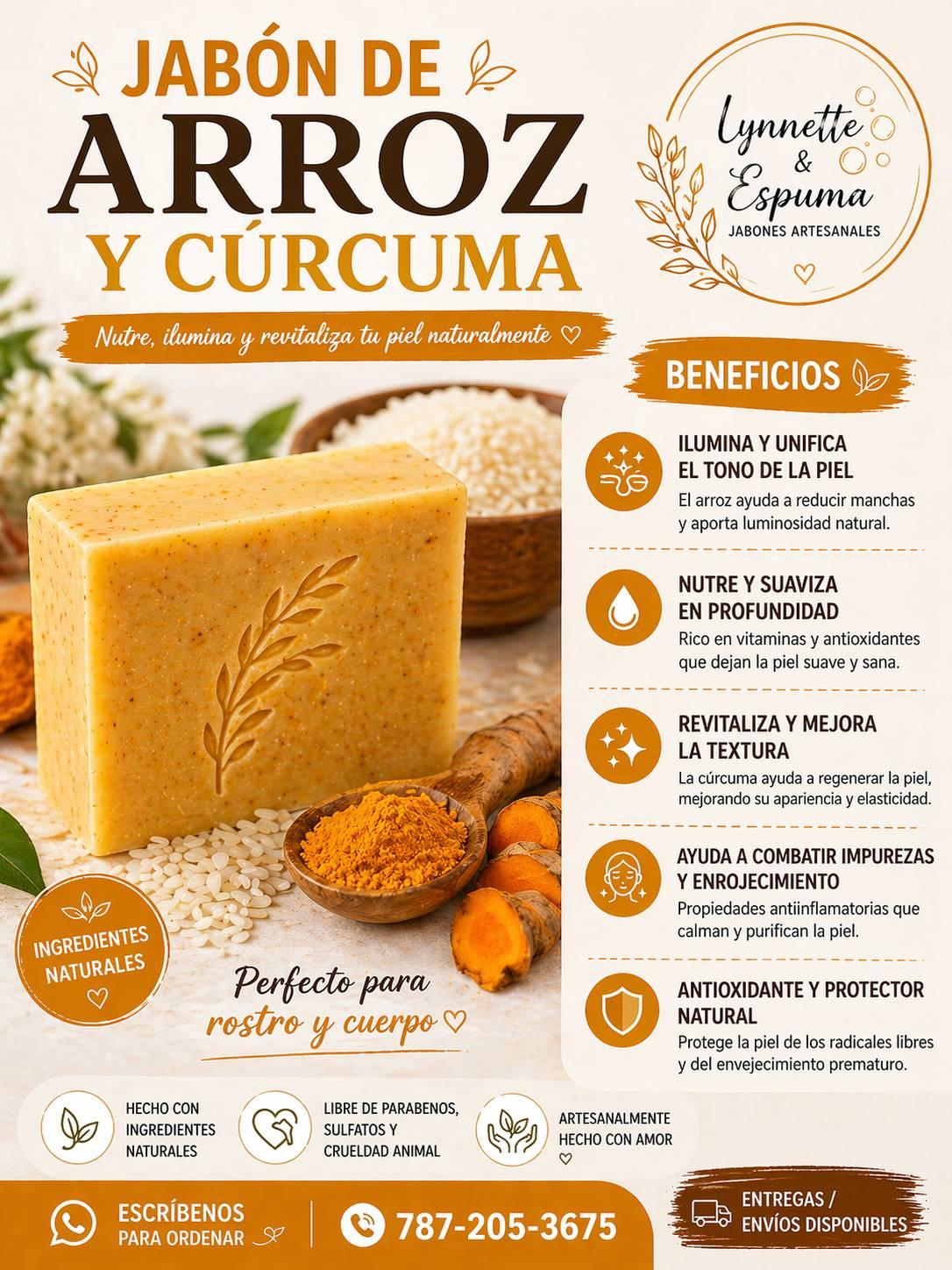 Jabon cucurma y arroz
