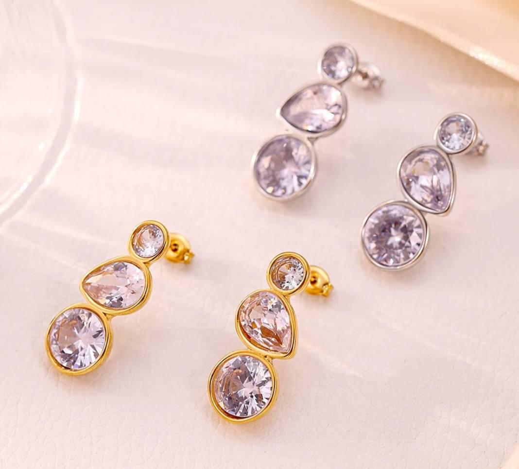 Aretes de circonias