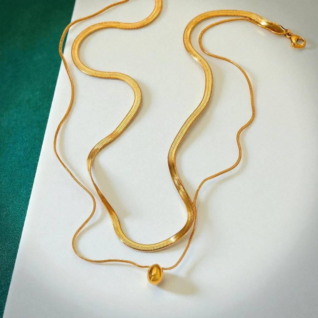 Cadena doble dije de gota