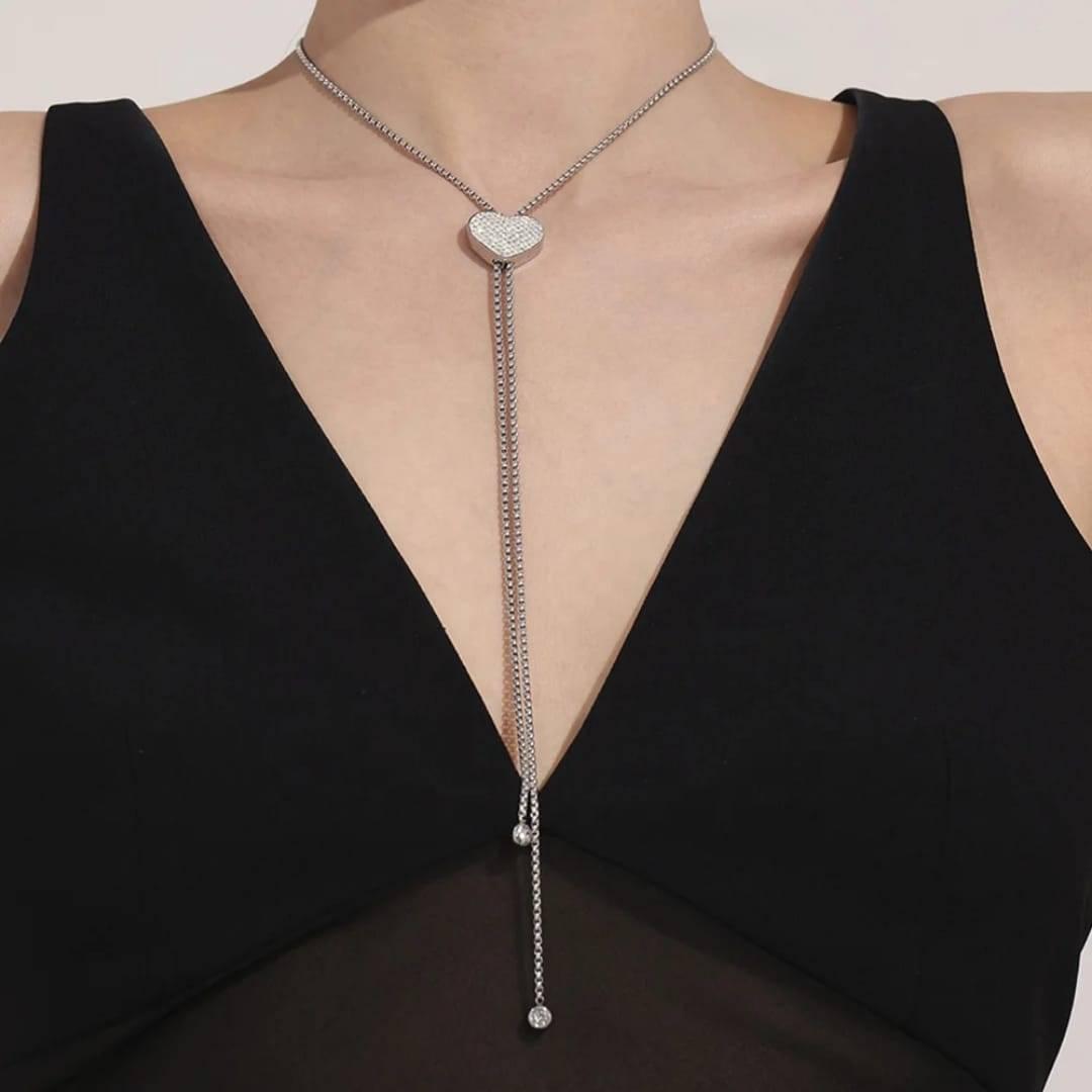 Collar ajustable con corazon imagen 2