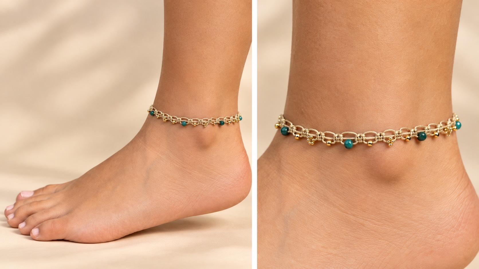 Malachite Anklet